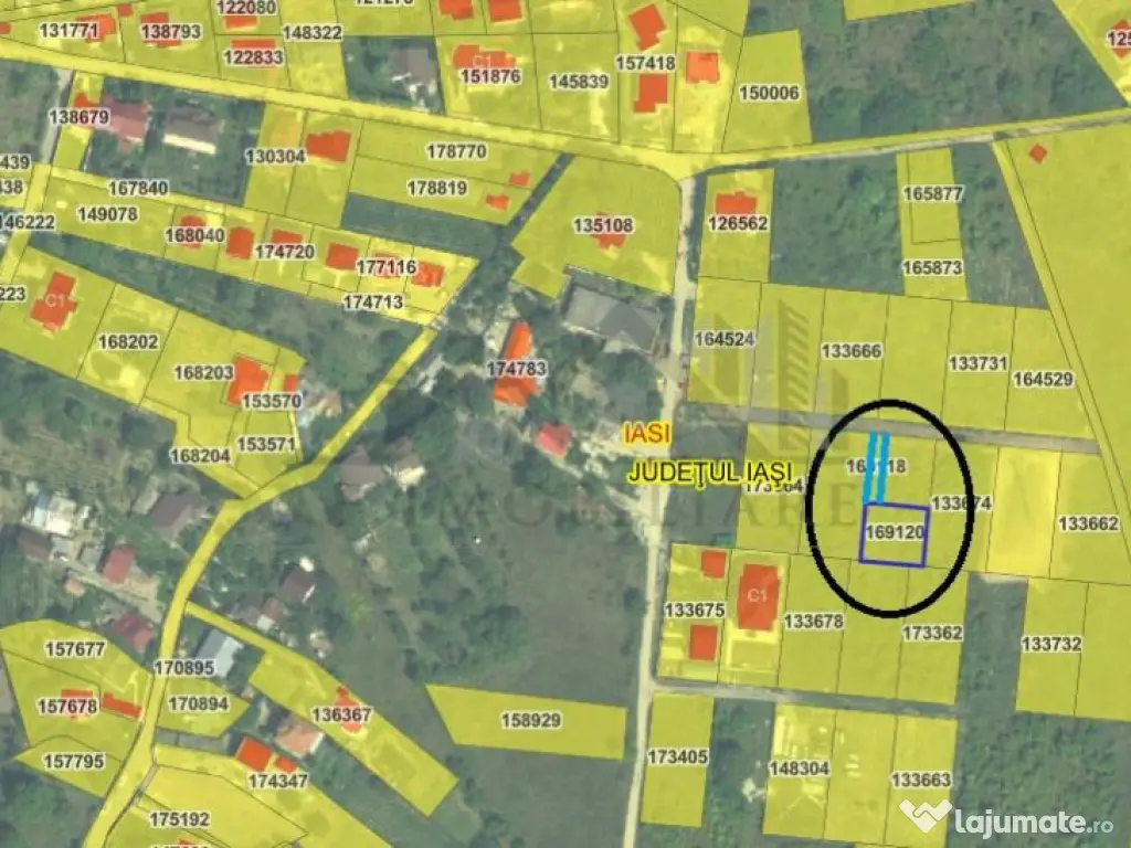 Bucium str Teascului lot 500mp intravilan utilitati aproape 