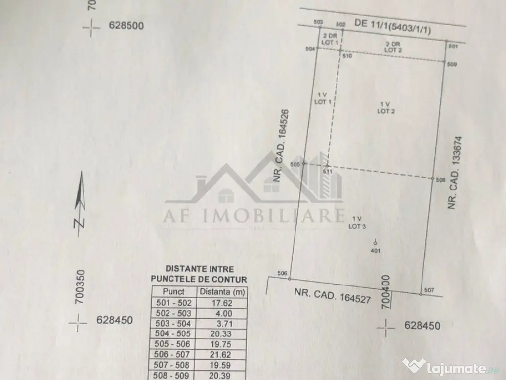 Bucium str Teascului lot 500mp intravilan utilitati aproape 