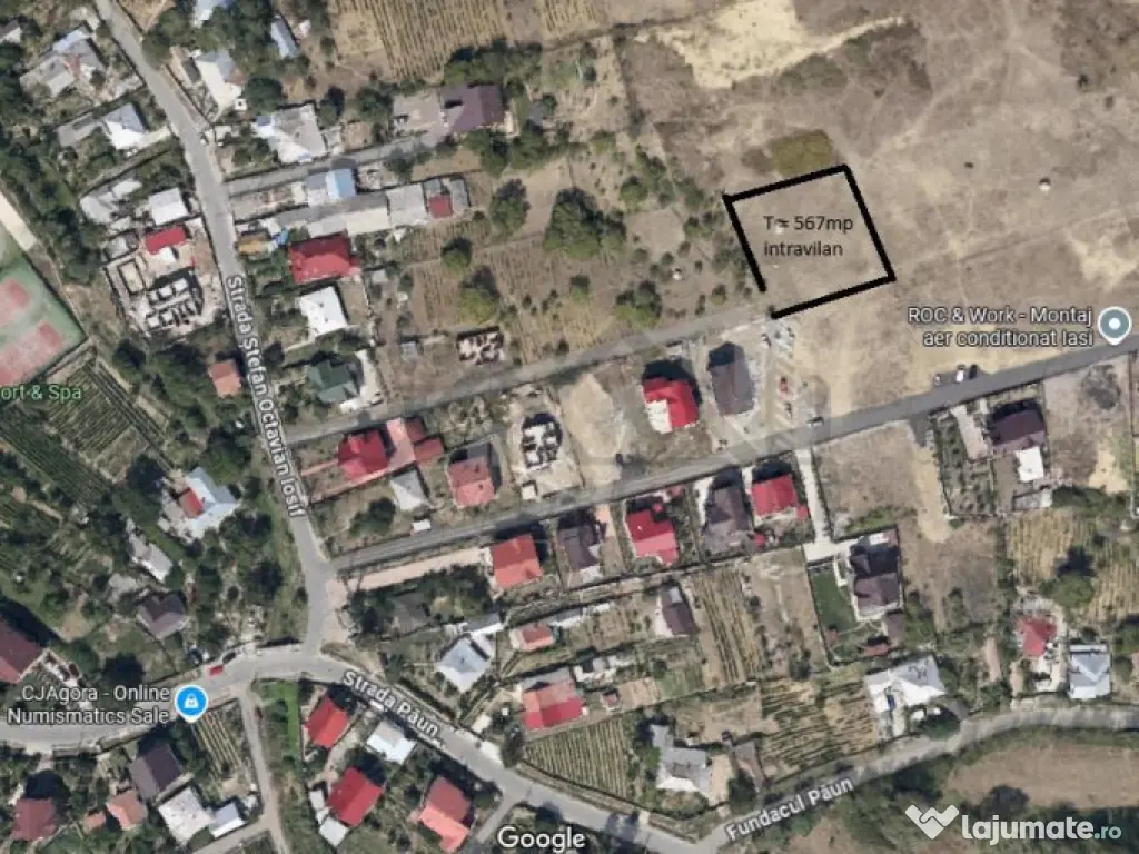 Bucium Teren 570mp la 400ml. de rond cu utilitati 