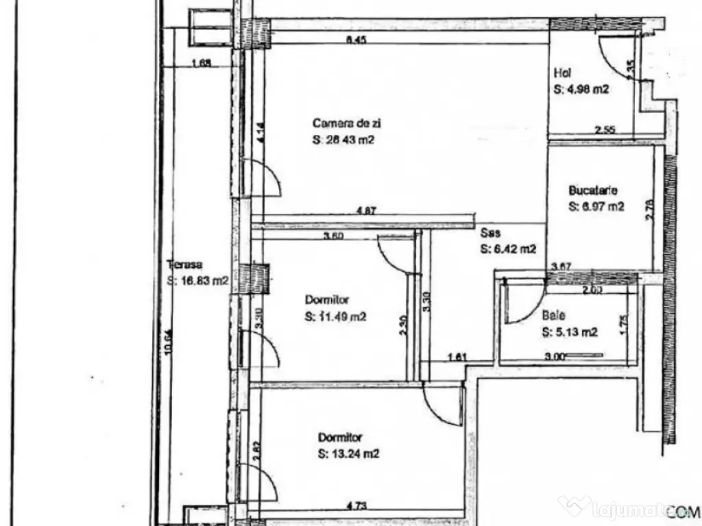 Apartament cu 3 camere, 75 mp, loc de parcare subteran, cart