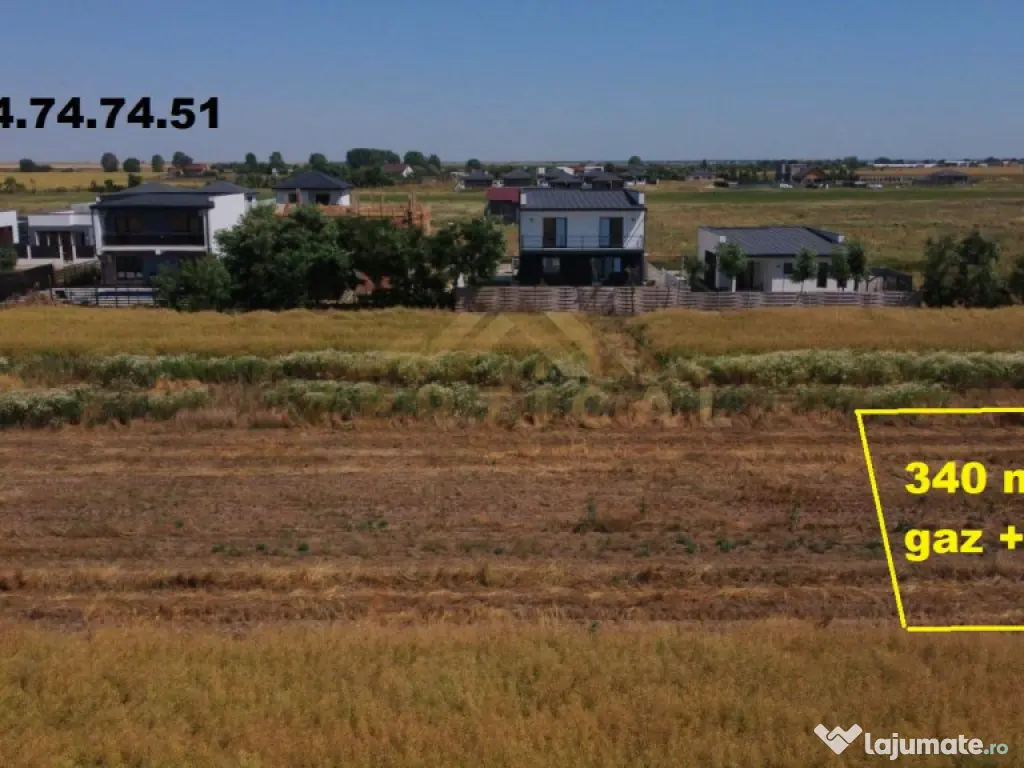Teren INTRAVILAN / gaz si curent / com Berceni 