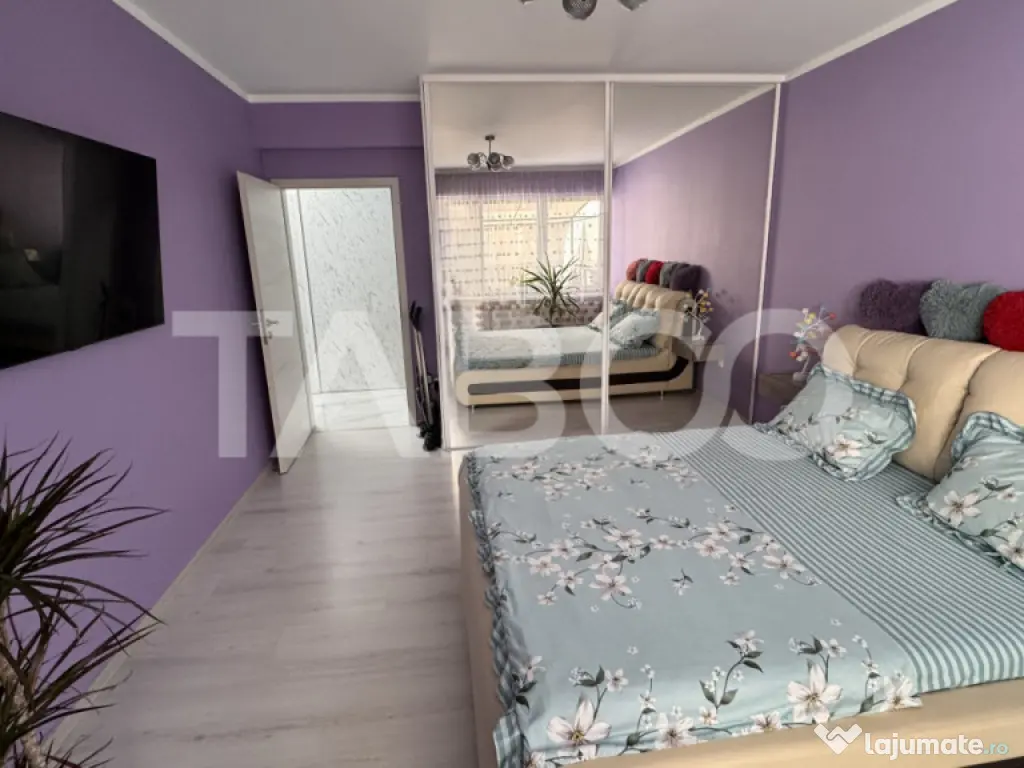 Apartament cu 3 camere de vanzare 80mp mobilat utilat terasa 