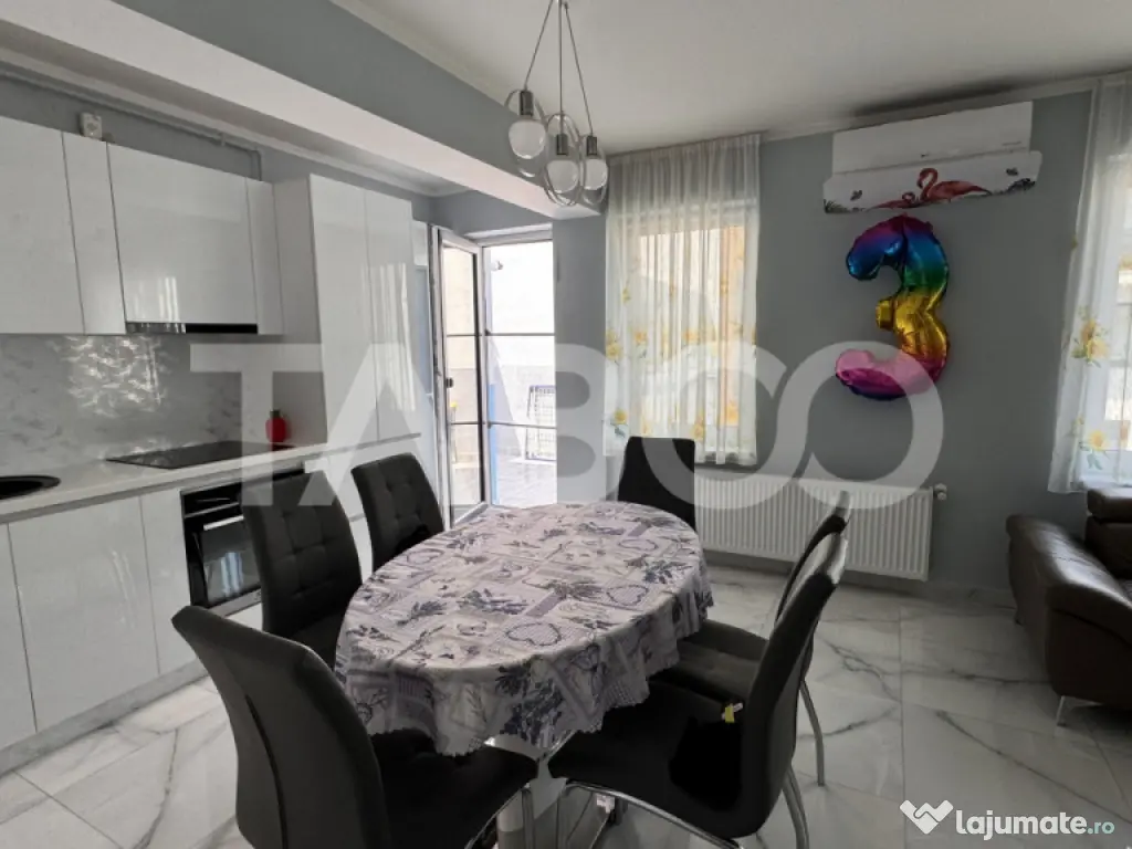 Apartament cu 3 camere de vanzare 80mp mobilat utilat terasa 