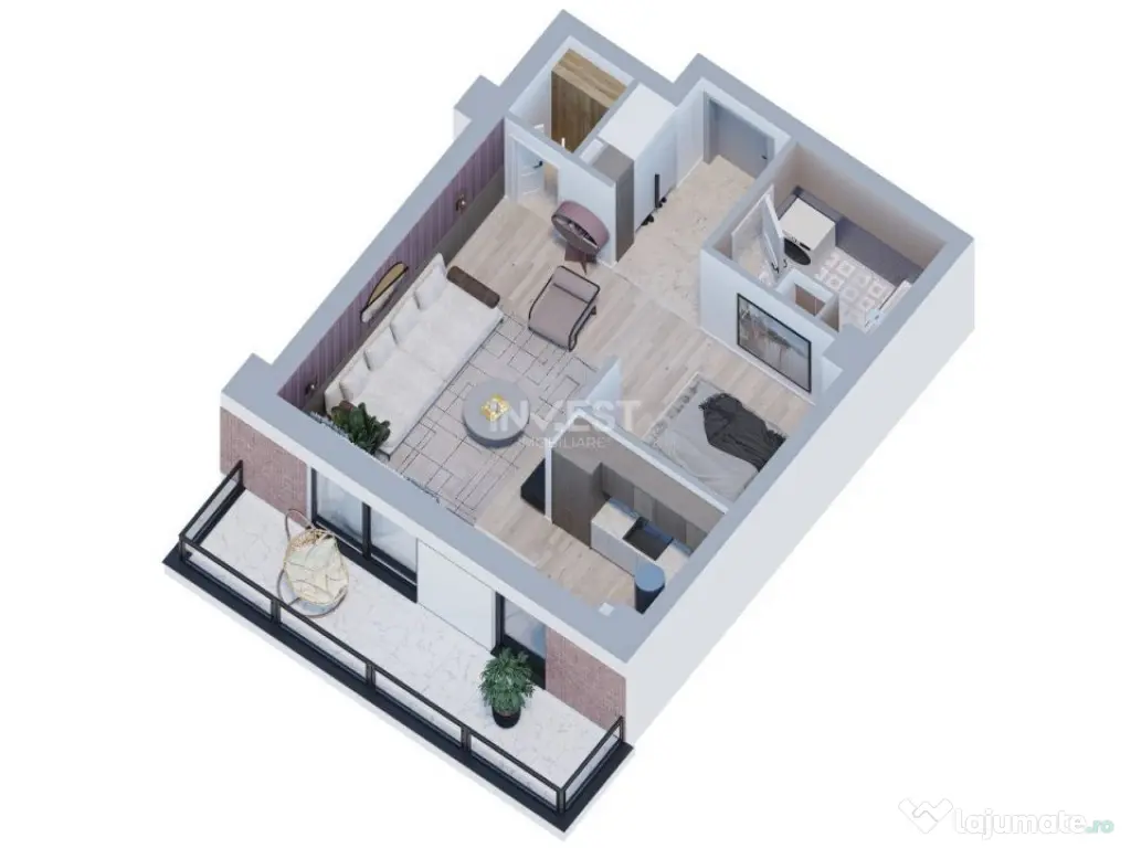 Apartament 1 camera TIP STUDIO , etajul 1 , bloc nou , GALAT