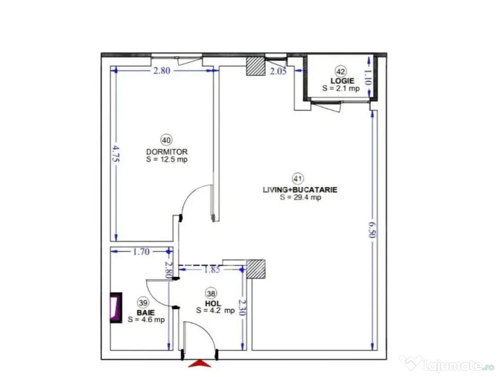 Apartament cu 2 camere, nemobilat, zona Torontalului 