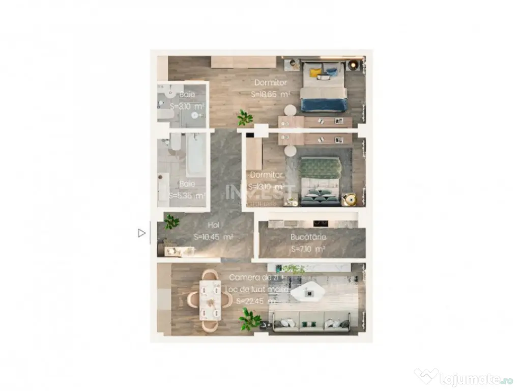 COMISION 0%! Apartament 3 Camere Decomandat, 85mp Bloc Nou