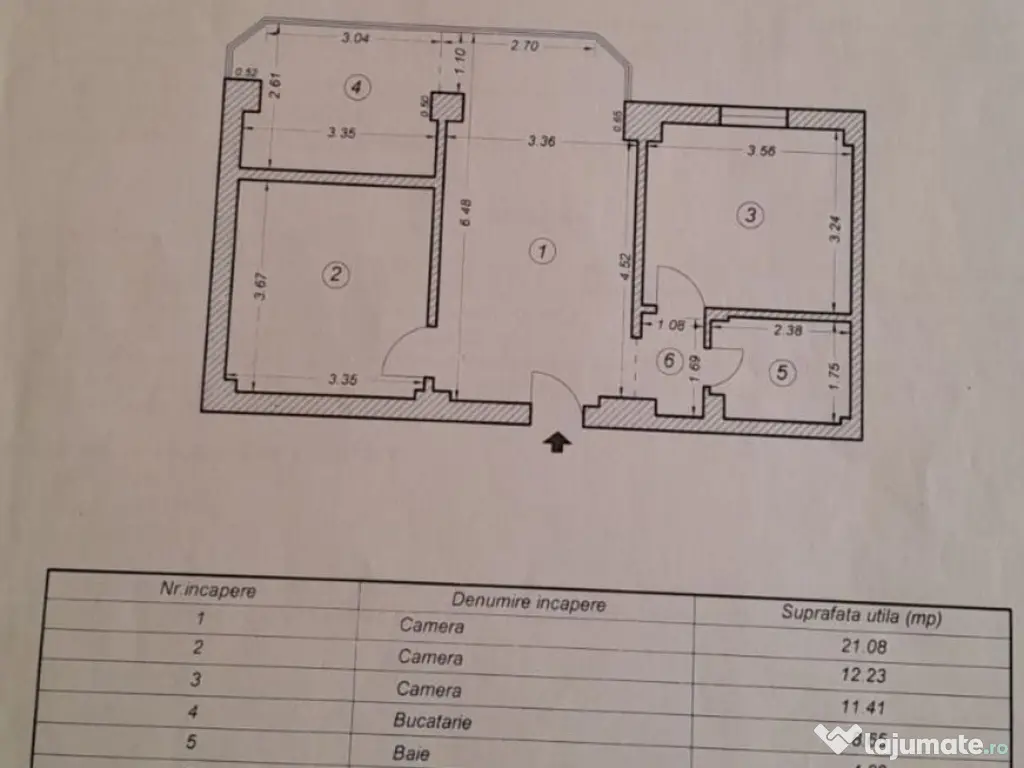 Apartament 3 camere zona Tomis II