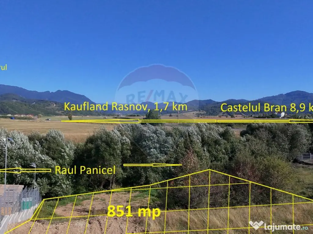851 mp, Pârâu in spate - Brașov | Centrul echitație ?... 