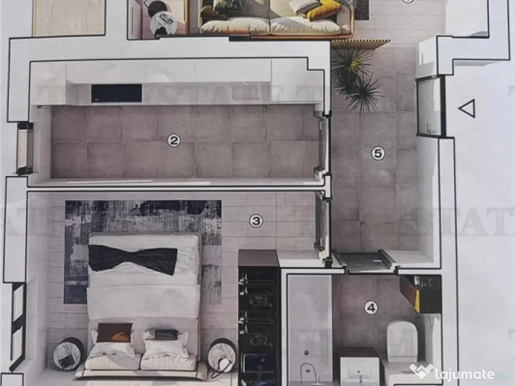 Apartament modern 2 camere, incalzire in pardoseala, posibil 