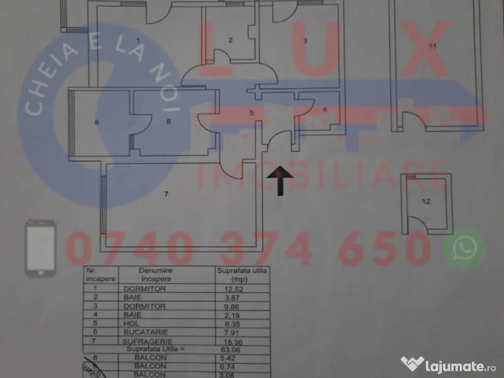 ID 3620 Apartament 3 camere + GARAJ + BOXĂ 