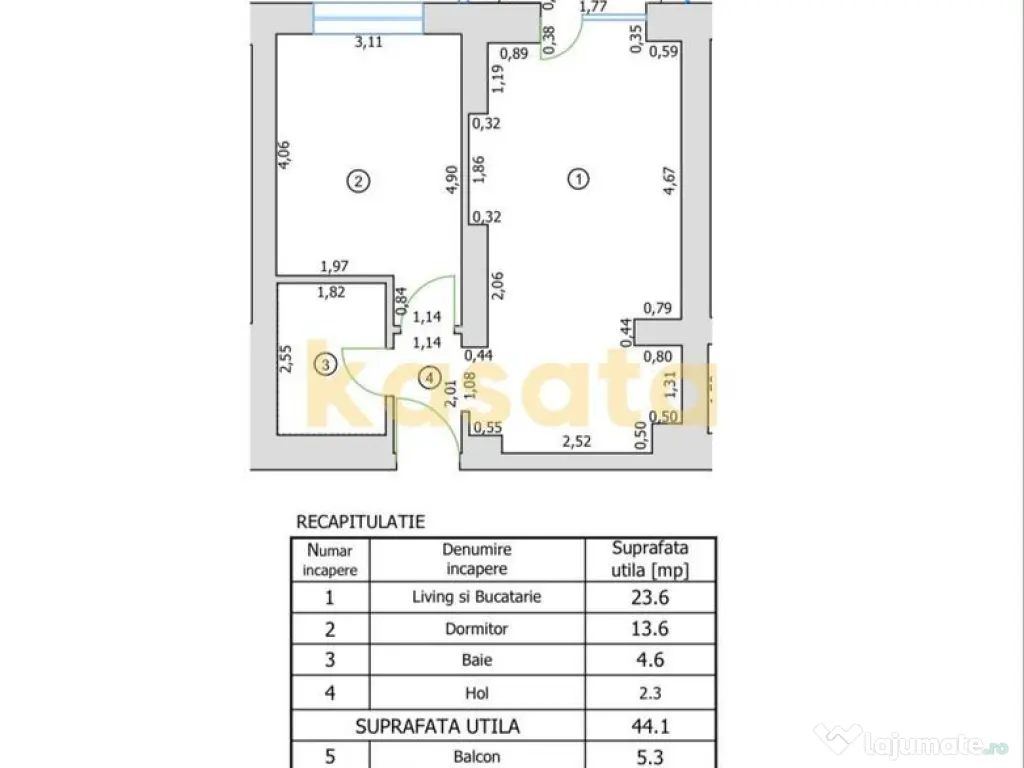 Cortina North Apartament 2 camere, mobilat, cu TVA inclus 