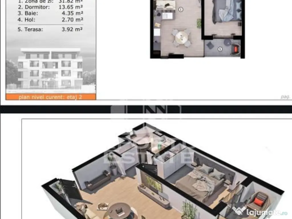 Apartamente cu 2 camere, etaj intermediar, bloc nou, Toro...