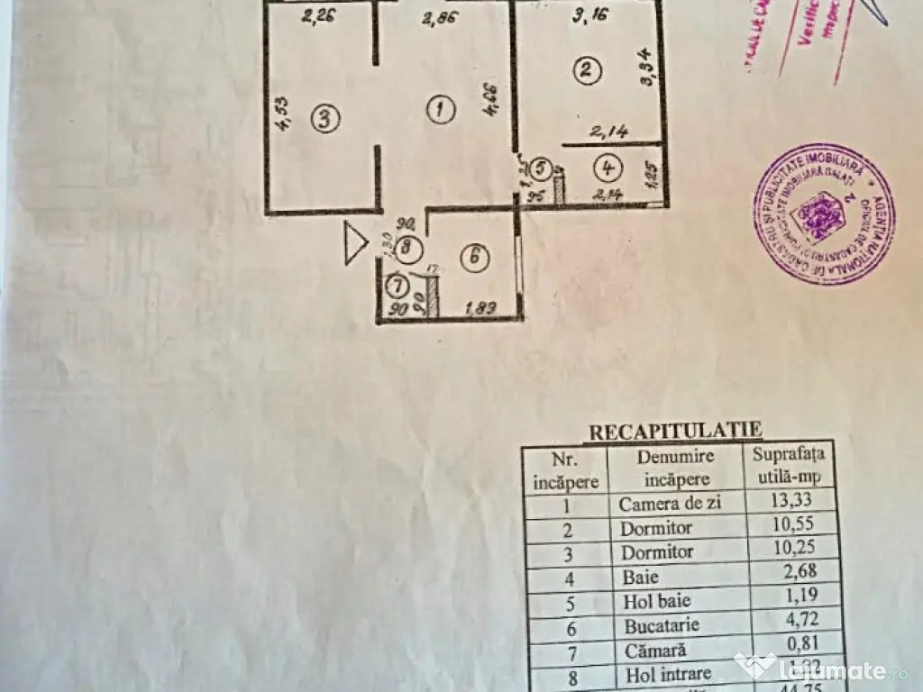 Apartament cu 3 camere in Micro 19 