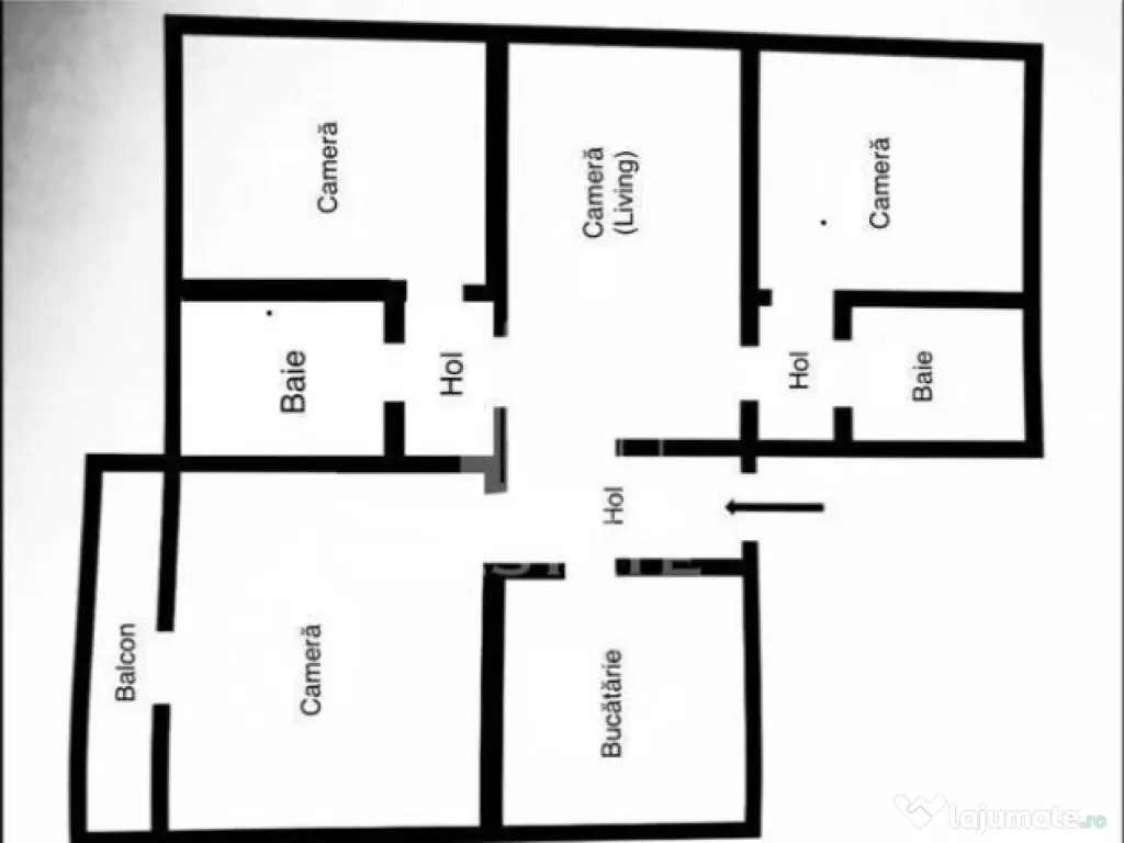 Apartament cu 4 camere, 2 bai, etaj intermediar, zona Soa... 