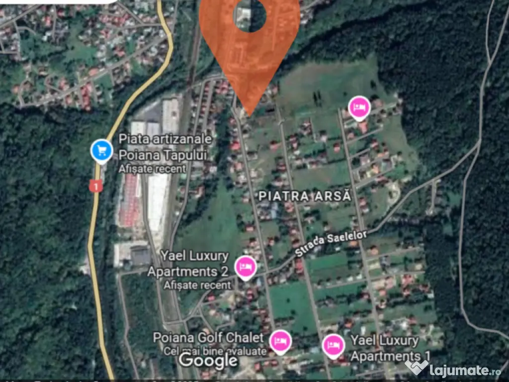 Teren 1407 mp Poiana Tapului. Vedere Bucegi .Tripla Deschide