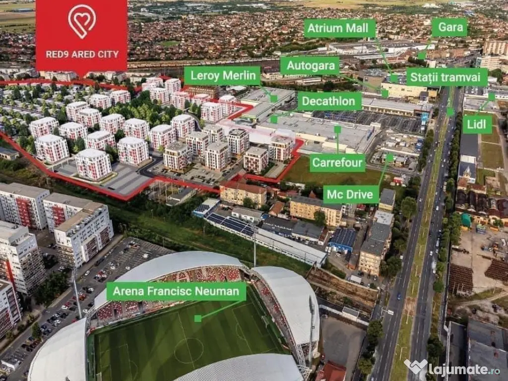 Parcele ARED - in inima Aradului - direct de la dezvoltator 