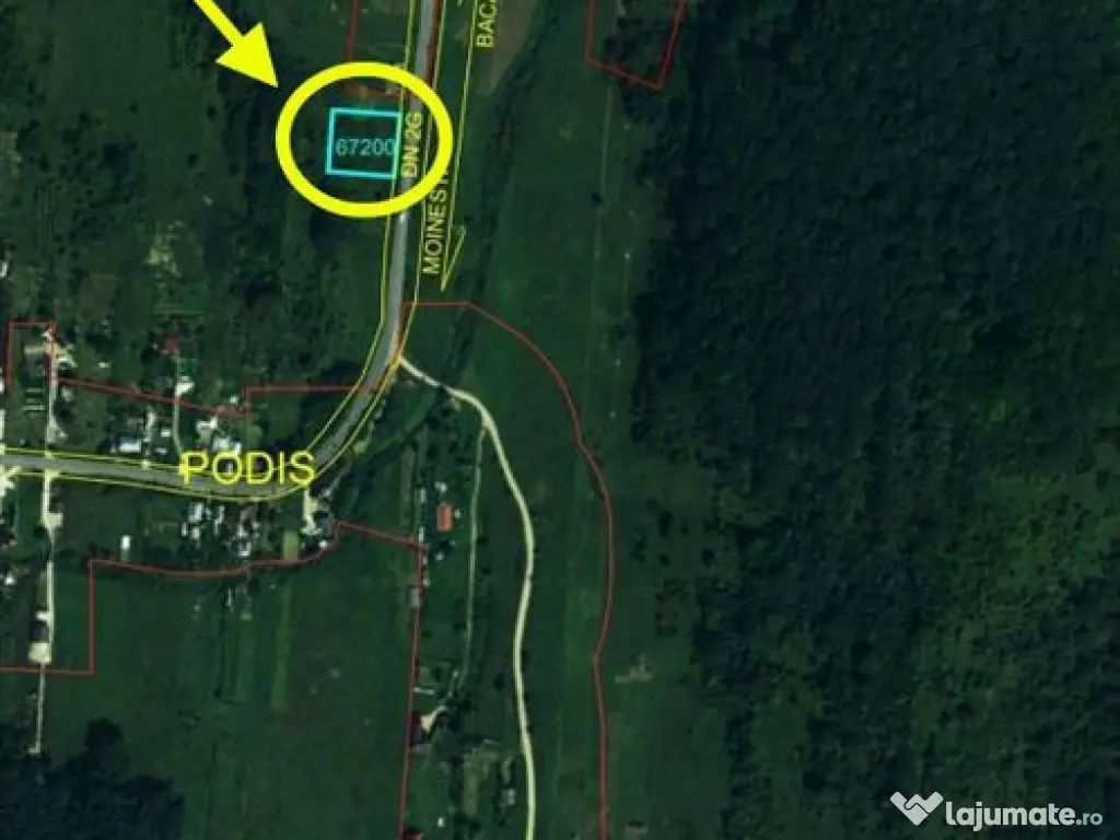 Teren 1,717mp Margineni / Strada Sat podis 