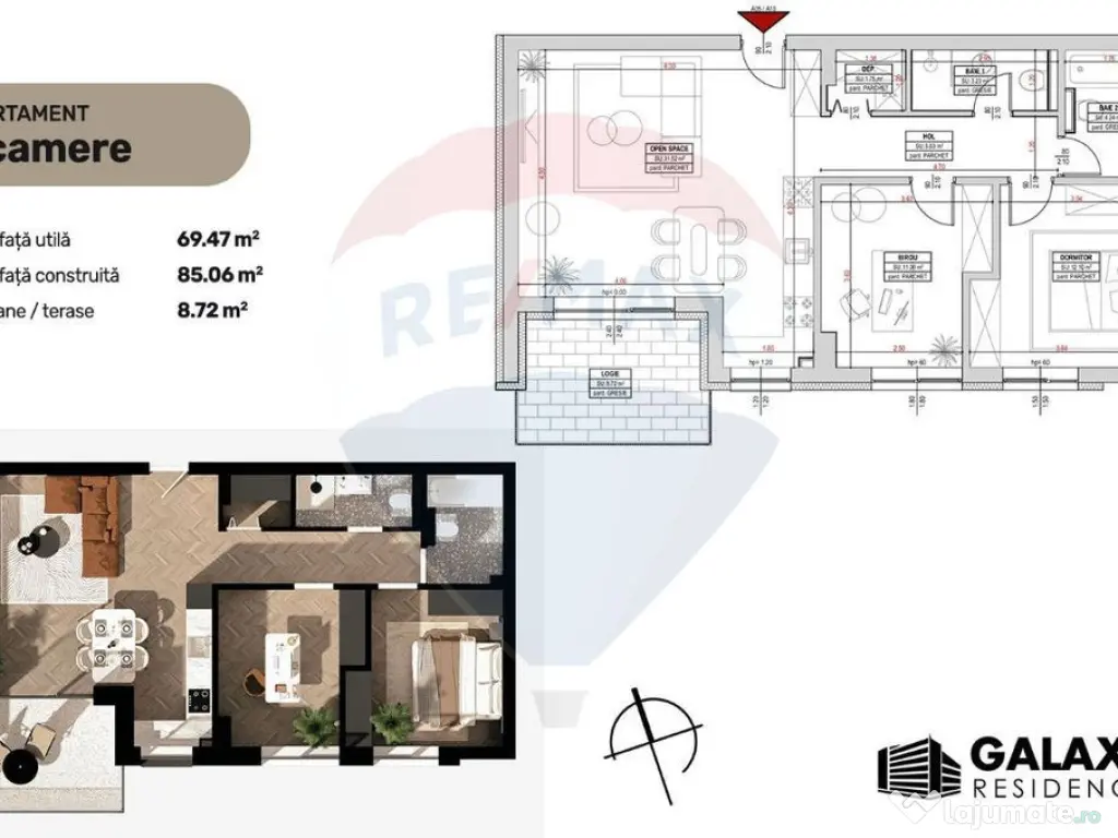 COMISION 0| DE VÂNZARE| 3 CAMERE| TRACTORUL| BLOC NOU|GA... 