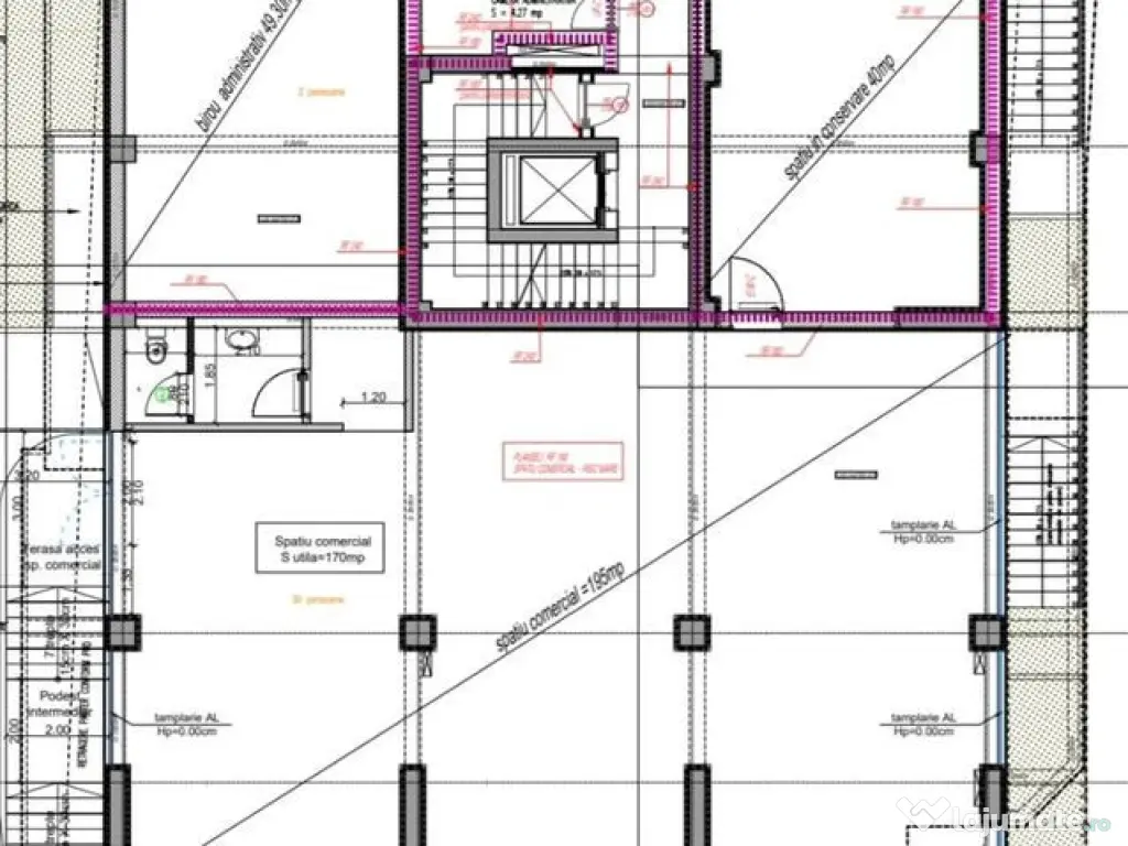 Zona P-ta Alba Iulia sp 165 mp open space +terasa 120 mp