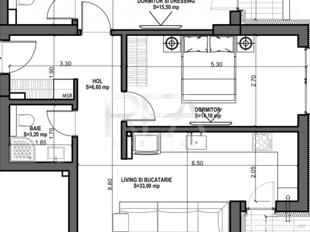 3 camere 94,80 mp Ultracentral - Mosilor la 8 min Metrou 