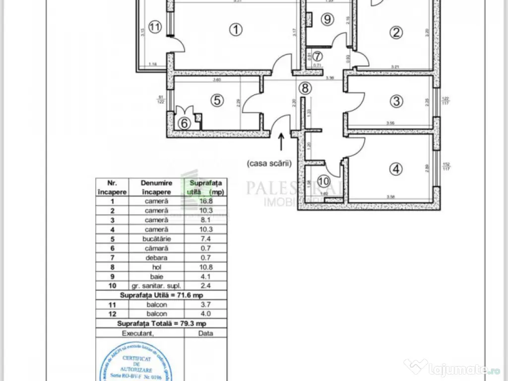 Apartament 4 camere Scriitorilor decomandat,155000 Euro