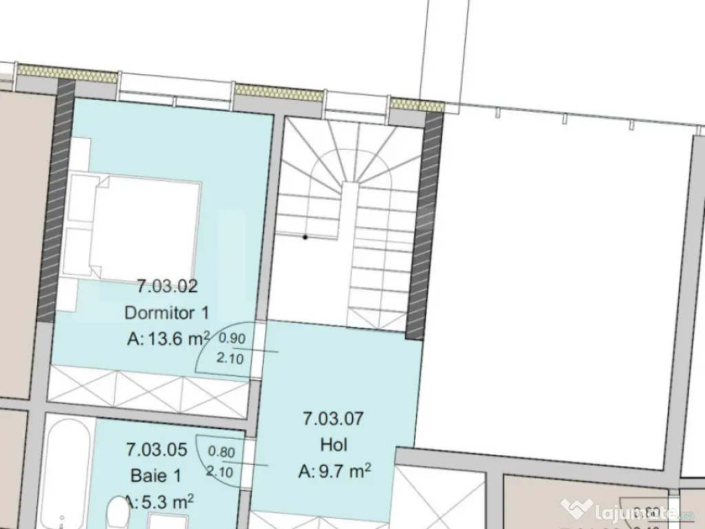 Apartament 2 camere 2 Bai, 2 Nivele, 71 mp, Terasa 16 mp, Im