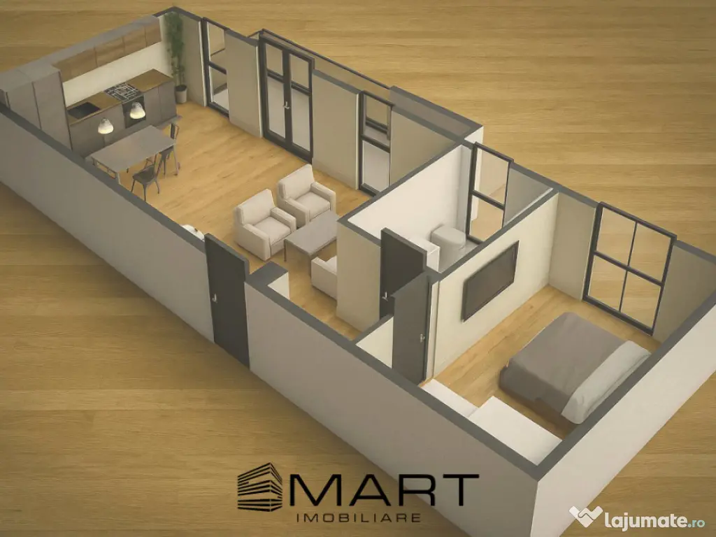 Apartament nou cu 2 camere decomandate zona Calea Surii Mici 