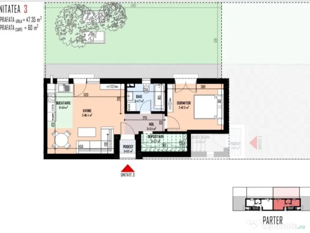 Apartament 2 camere| Bragadiru | Curte proprie