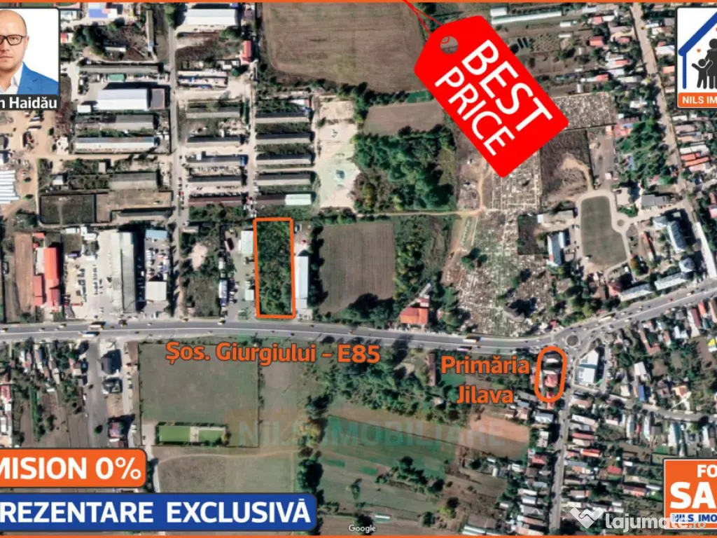 Teren 4967mp | Intravilan | Utilitati | Jilava - Sos. Giurgi 