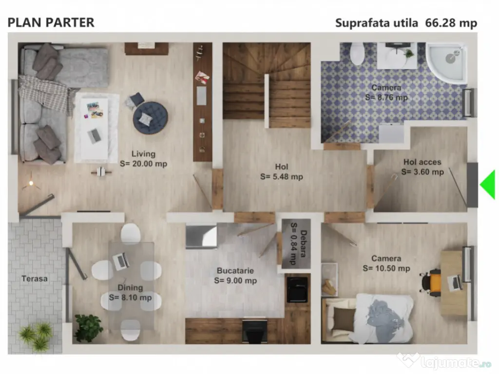 Casa noua 4 camere tip duplex în Sânpetru, Brașov 