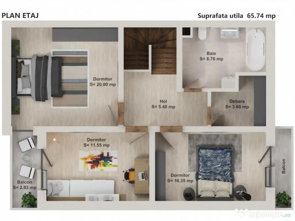 Casa noua 4 camere tip duplex în Sânpetru, Brașov 