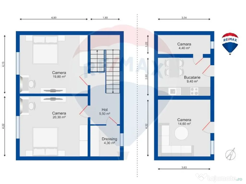 De vânzare Casā + Teren 1054 mp, în Sȃnmartin