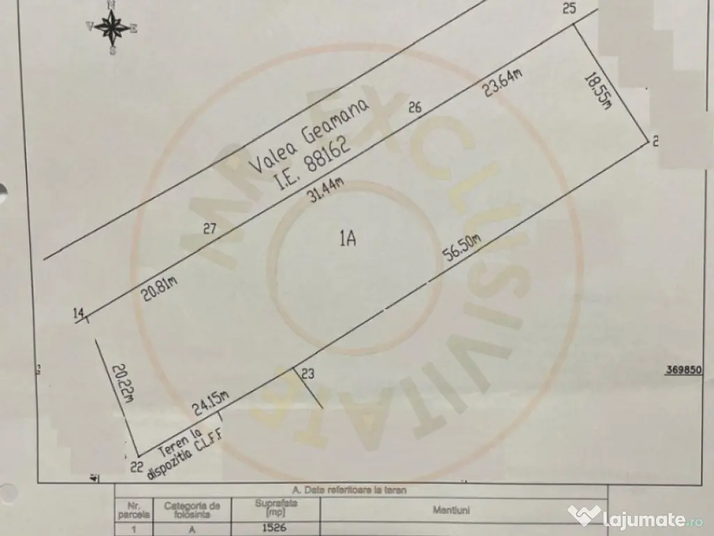 Teren intravilan 1526 MP Geamana, Pitesti – zona excelenta 