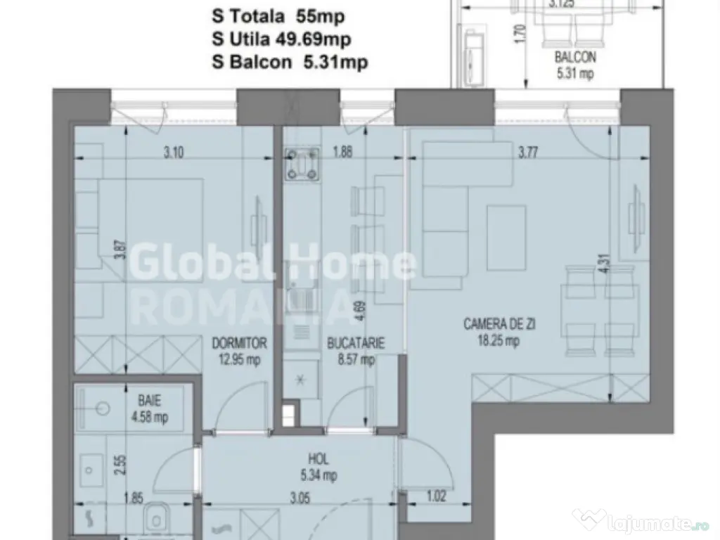 Apartament 2 camere | 55 MP Utili | Nusco City Faza 2