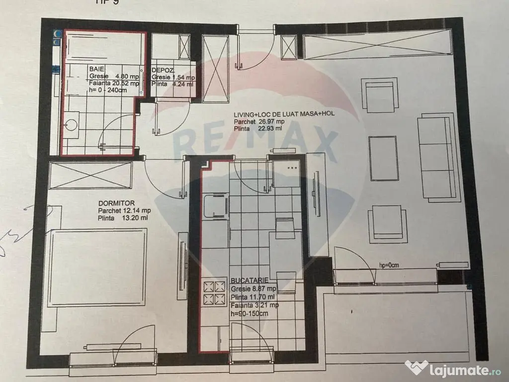 Inchiriez apartament 2 camere, la Kasper