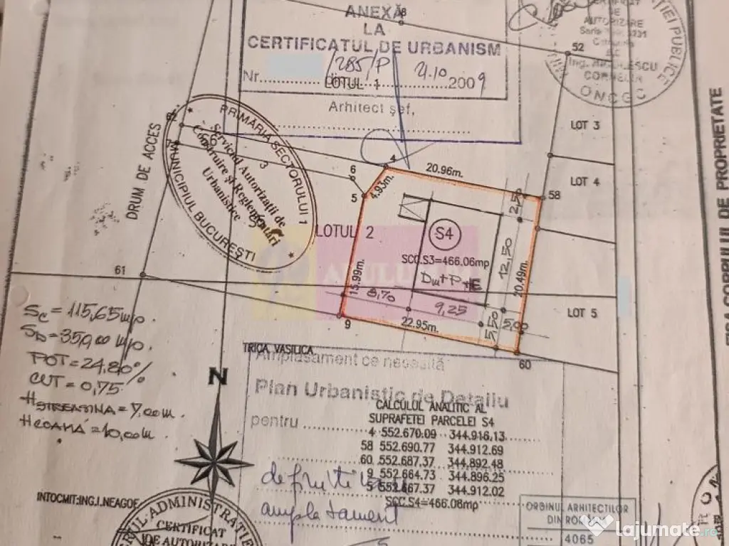 Vanzare teren in zona Sisesi constructie casa 