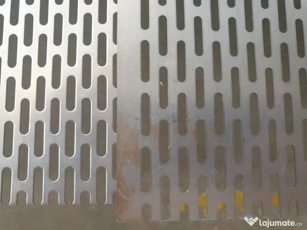 Tabla otel perforata 1x1000x2000mm gauri alungite 5x20mm - Zincata Inox Aluminiu 