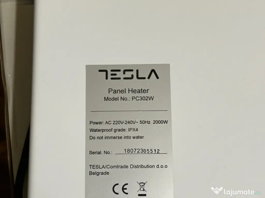 Convector Tesla 2000W - Funcționeaza Perfect