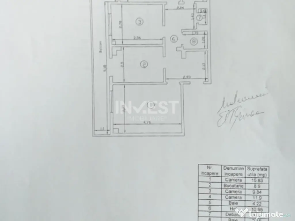 Apartament de vanzare 3 camere, 79 mp, etaj 1, zona Canta, I 
