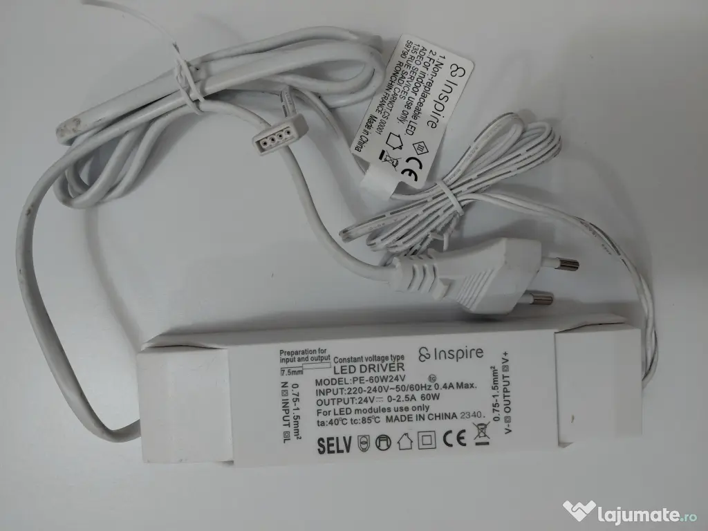 Transformator 24V pt banda led 60W 