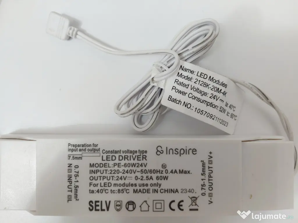 Transformator 24V pt banda led 60W 