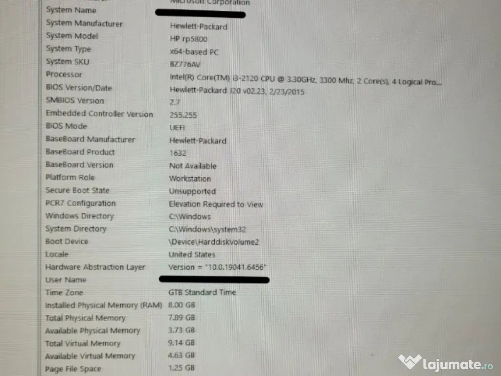 Vând Unitate Slim HP rp5800 