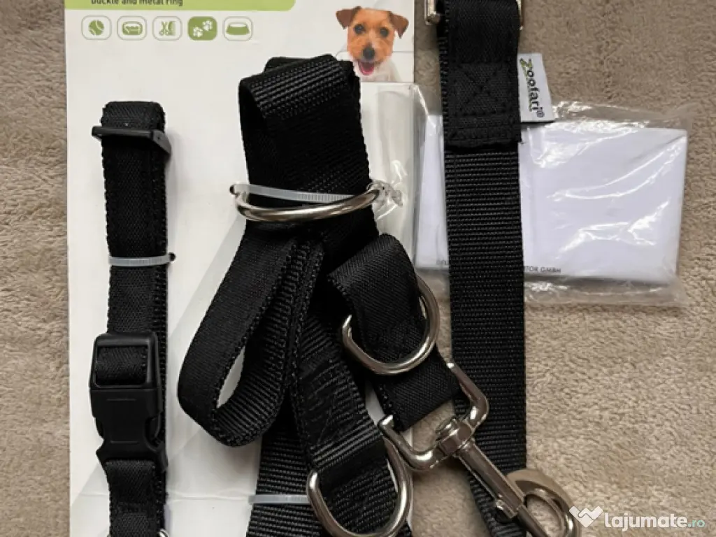 Set zgardă și lesă câini Zoofari mărimea S reglabil