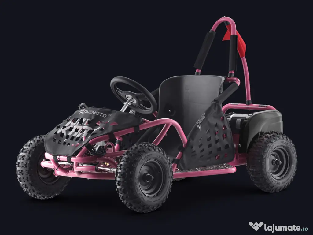 Kart electric pentru copii Kinder ecoGokart 1000W, baterie 48V Pink 