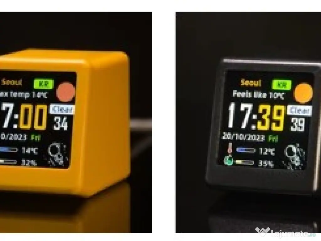 Statie meteo inteligenta , ceas , temperatura/umiditate conectare Wi-Fi