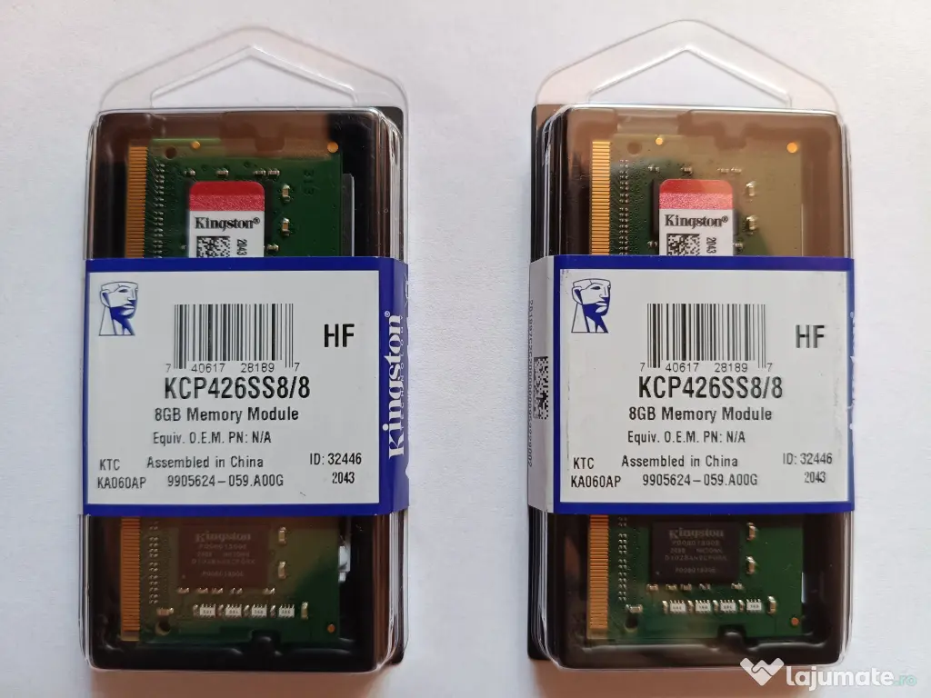 Memorie RAM SODIMM Kingston KCP426SS8/8 DDR4 8GB, 2666Mhz - NOU / SIGILAT 