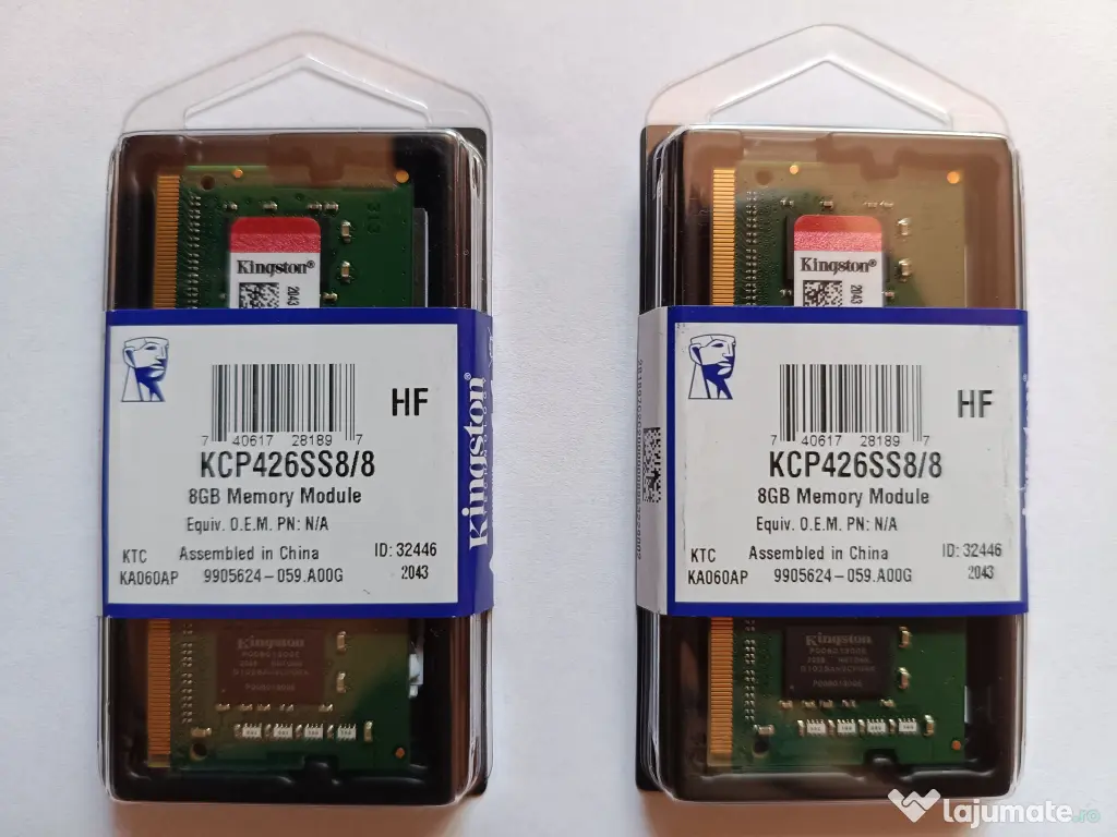 Memorie RAM SODIMM Kingston KCP426SS8/8 DDR4 8GB, 2666Mhz - NOU / SIGILAT 