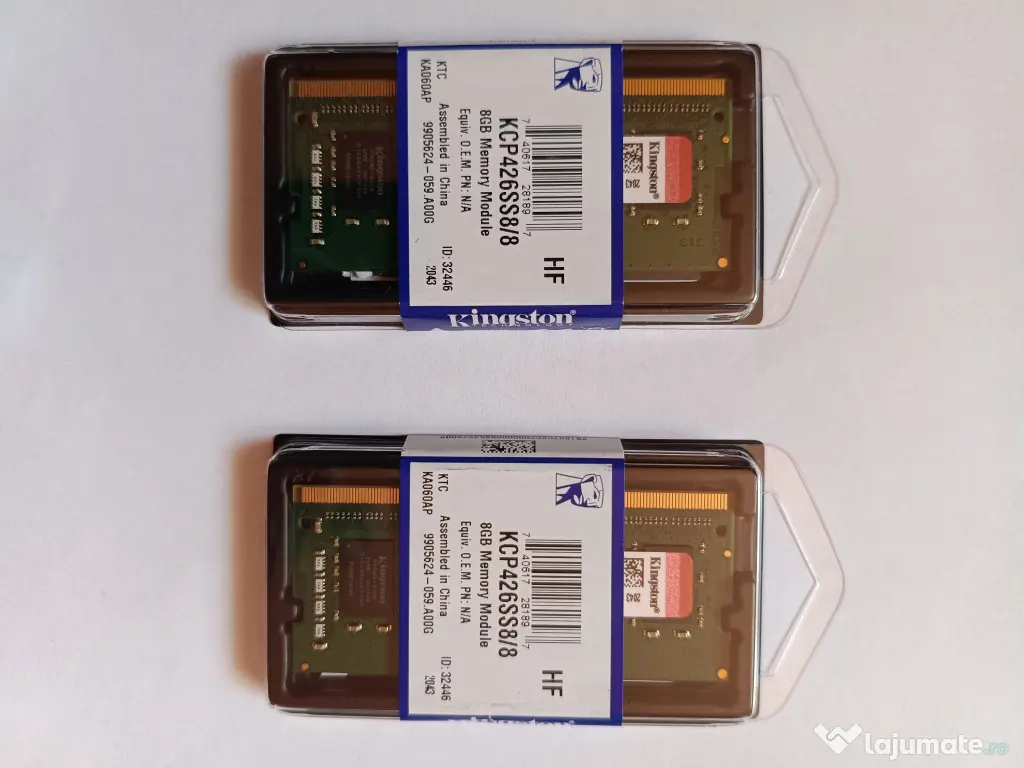Memorie RAM SODIMM Kingston KCP426SS8/8 DDR4 8GB, 2666Mhz - NOU / SIGILAT 