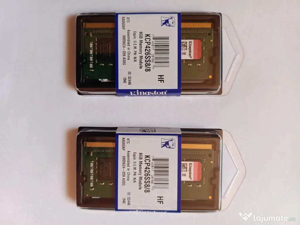 Memorie RAM SODIMM Kingston KCP426SS8/8 DDR4 8GB, 2666Mhz - NOU / SIGILAT 