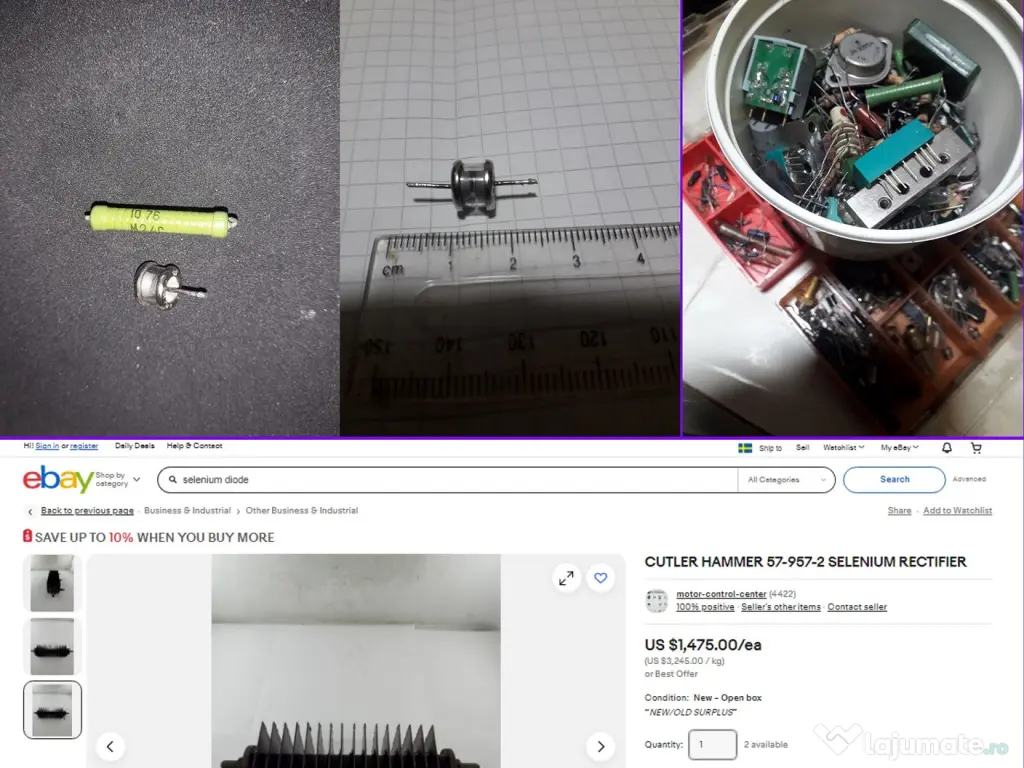 Componente vechi si rare diode germaniu seleniu 